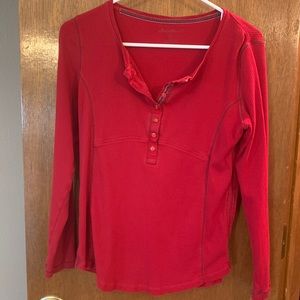 Red long sleeve top